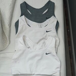 Nike White and Gray Sports Bras Set